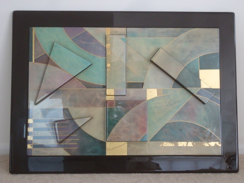 ABSTRACT ACRYLIC LACQUER Empire Art Products Co. Art Deco Vintage