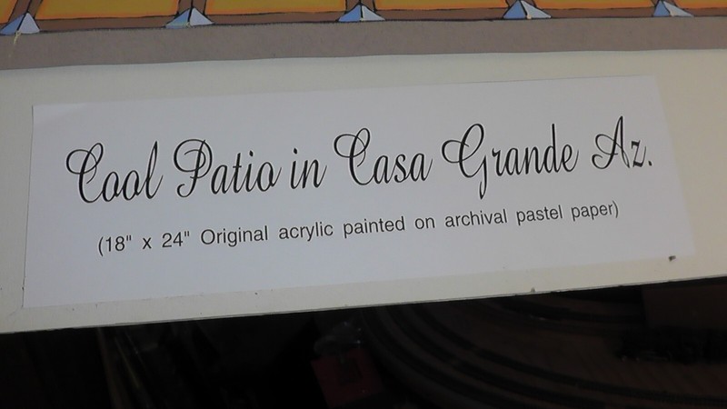 original 18x24 b. woolston fine art painting patio casa grande az arizona gallery