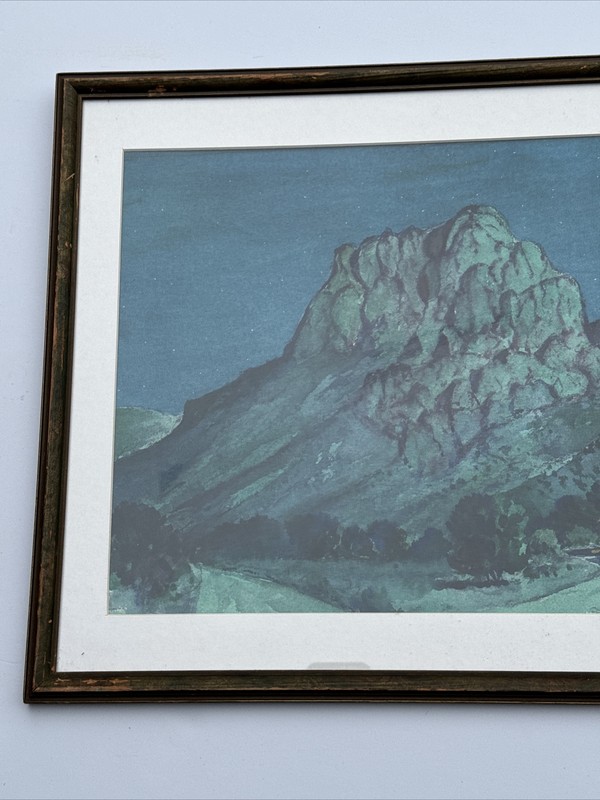 ARTHUR MERRILL PAINTING NIGHT TIME MOON LIT NEW MEXICO LISTED AMERICAN INDIAN gallery
