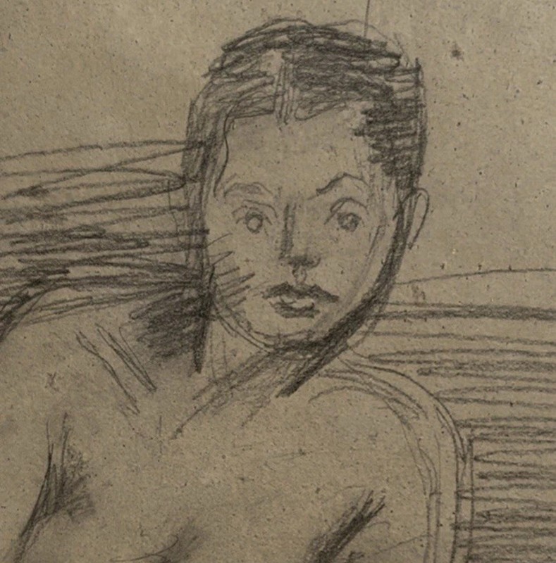 Raphael Soyer, Born 1899 Borisoglebsk,Russia,Died 1987 NewYork, “Reclining Girl”