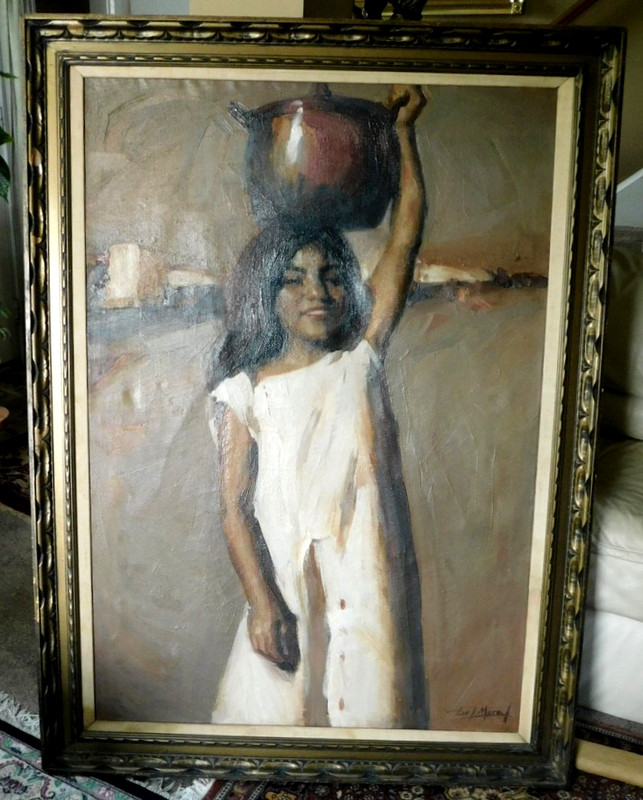 MIGUEL DEL MORAL (1917 – 1998) LISTED SPANISH MAGNIFICENT ORIGINAL OIL PAINTING