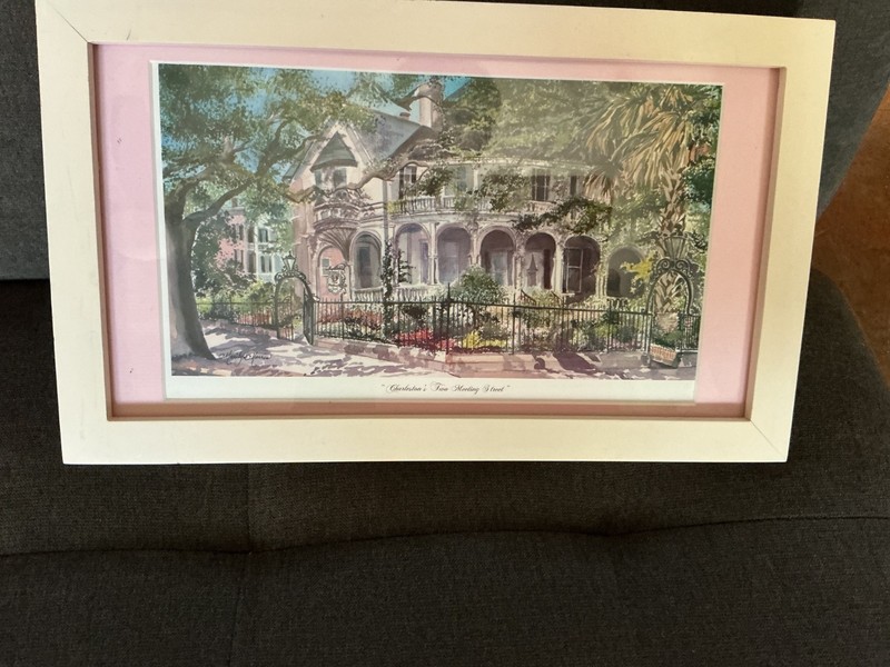 Marylin Morris Charleston South Carolina Two Mettings street framed and matted