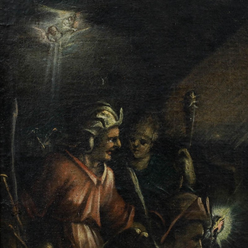 European School 18th Century Oil - The Adoration of the Shepherds gallery