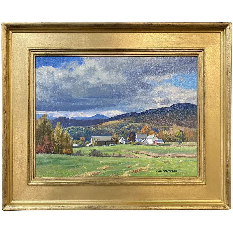 T.M. Nicholas Impressionist New England Landscape Oil Painting, Jackson, NH