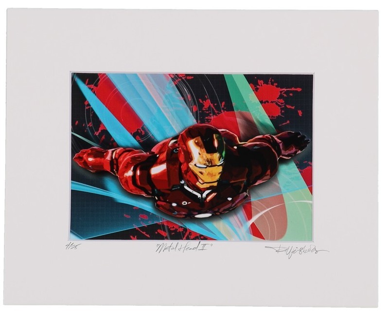 DAVID WEISBERG Signed Iron Man-Metal Head II LE 11/25 8×10 Custom Matted 5×7