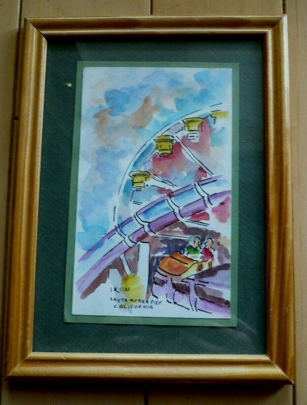 IKON, SANTA MONICA CALIFORNIA, PIER COASTER RIDE CALIF MODERN MODERNISM FOLK ART