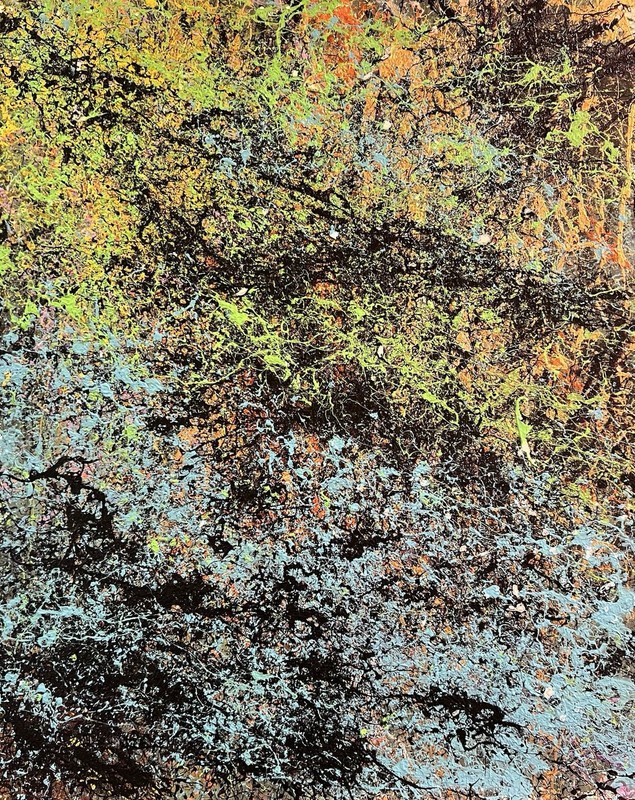 Jackson Pollock Style Acrylic Panting Wall Art Action Painting Decorative Art