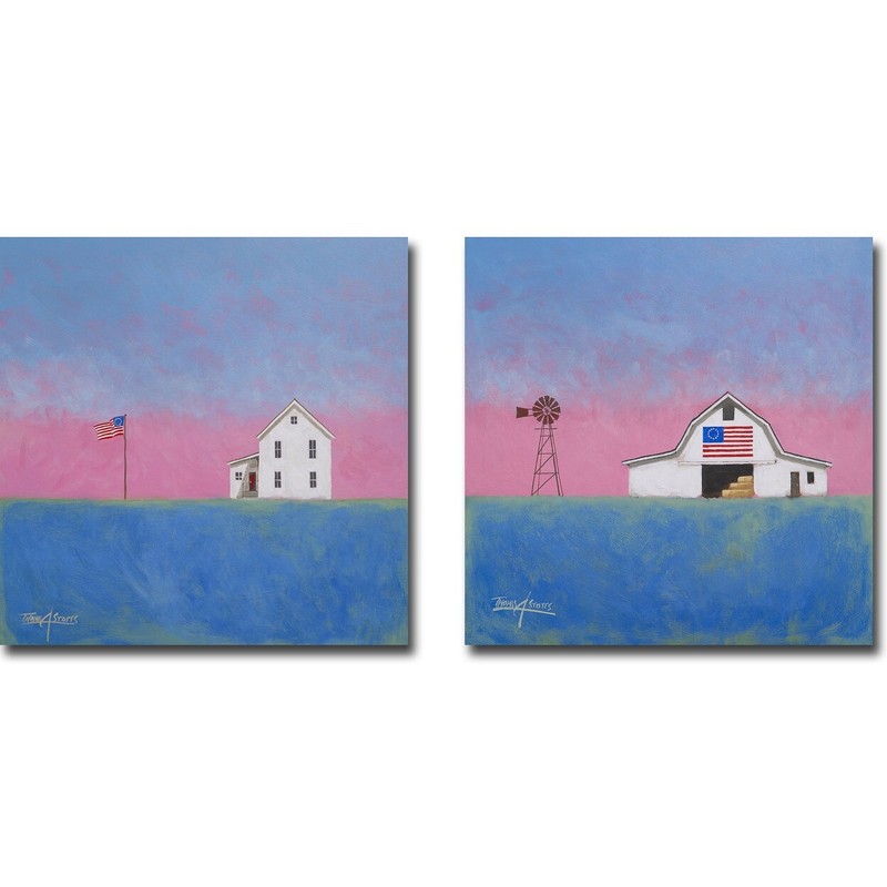 Echoes by Thomas Stotts 2-pc Gallery Wrapped Canvas Art Set (30 in x 30 in Each)