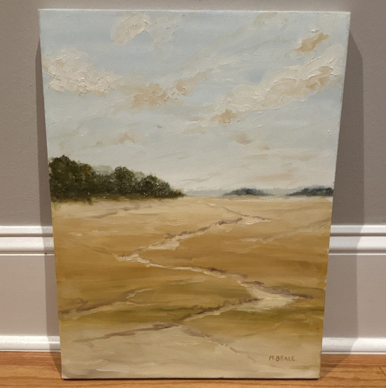 Mark Beale “Stono Marsh” Signed Original Oil on Canvas Landscape 2010 Unframed