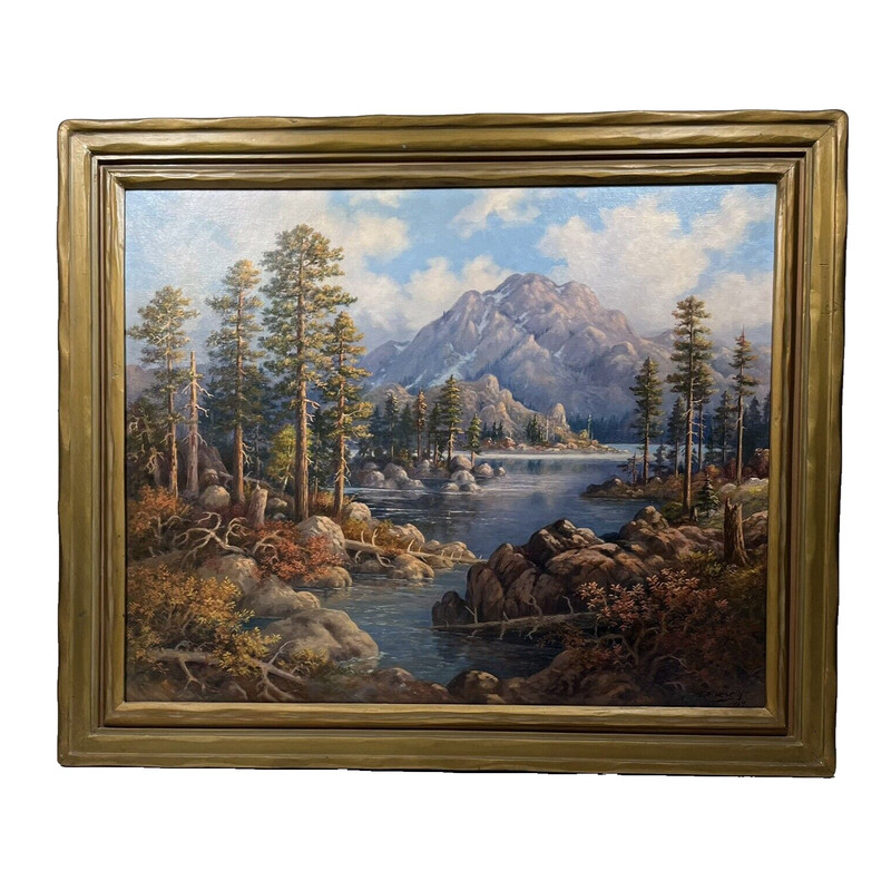 GODFREY VESELY PLEIN AIR CALIFORNIA IMPRESSIONIST EARLY LANDSCAPE OIL PAINTING