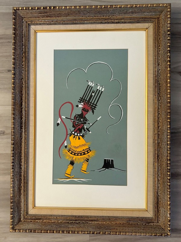 Edison Smith Tempera Painting «Mountain Spirit Dancer,» ’92 Signed Excellent