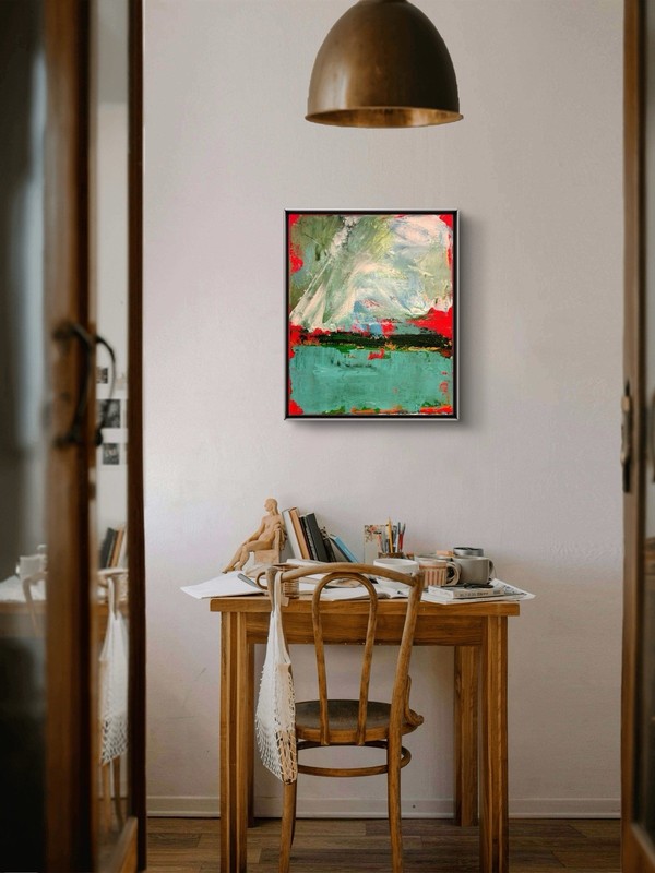 Beneath The Sky UNFRAMED Abstract on Сanvas wall-art signed 14x11 Brand New gallery