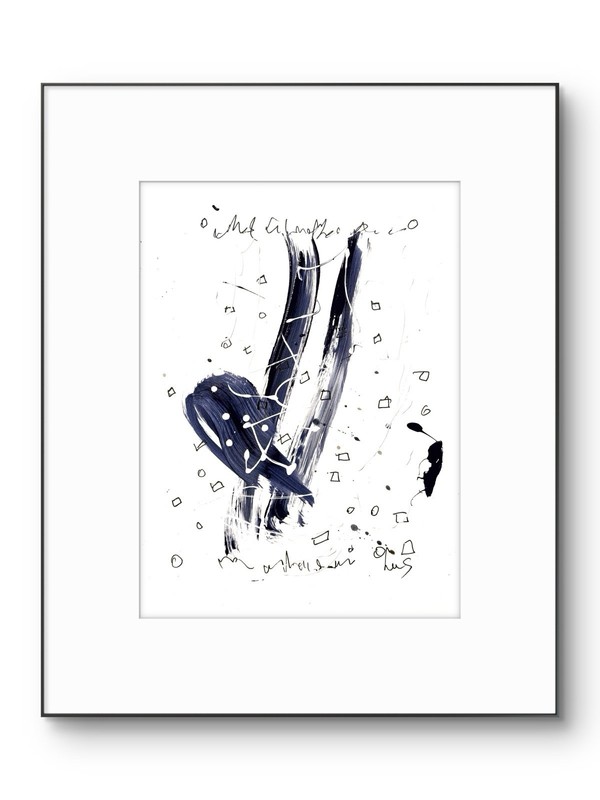 Original Abstract 9×12 Paper Ink Handmade Signed Fine Wall Art Decor 22