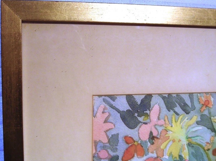 Vintage Riotous Botanical Still Life By Unknown / ~12 x 18” / Framed gallery