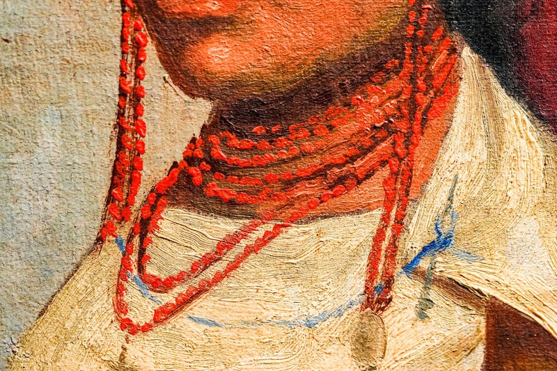 Fantastic Signed South American Woman Portrait Antique Oil Painting Art Culture gallery