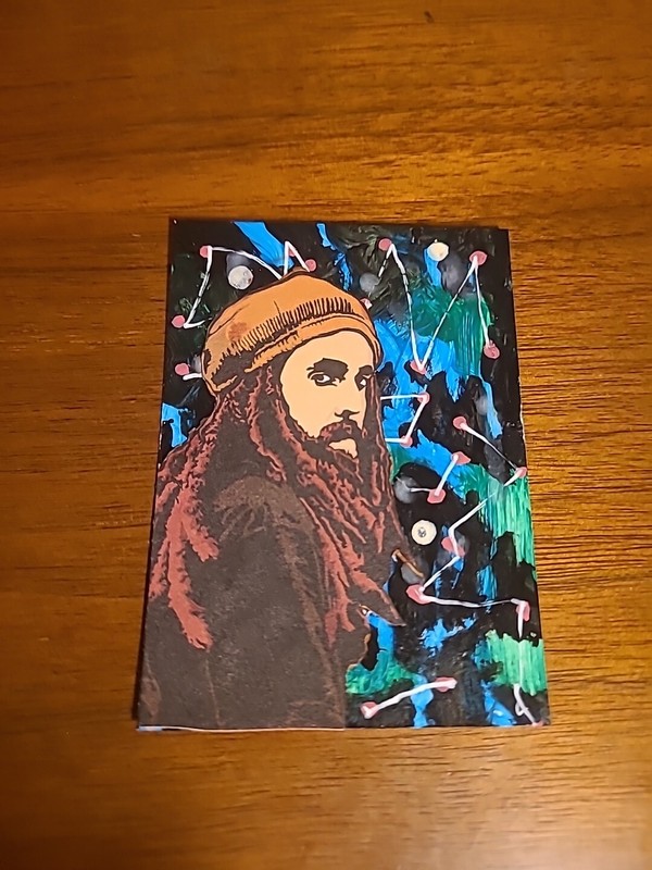 Original Painting ACEO Card Dreadlocks Isreal Abstract Background Raggae Music I gallery