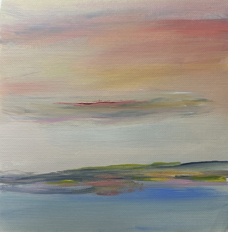 Original painting – ASCENT – abstract landscape on canvas paper