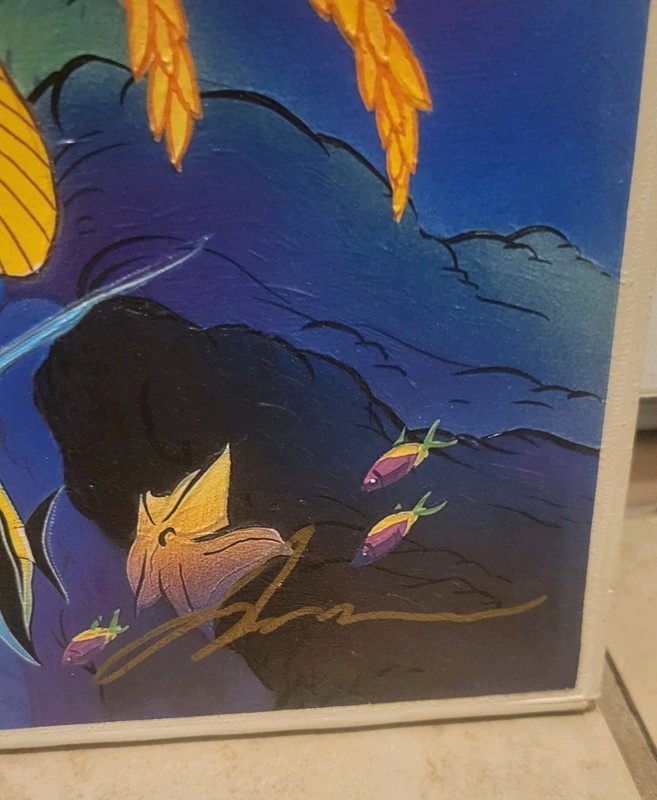 Disney Christian Riese Lassen Under The Sea Original Signed Glicee Canvas /400 gallery