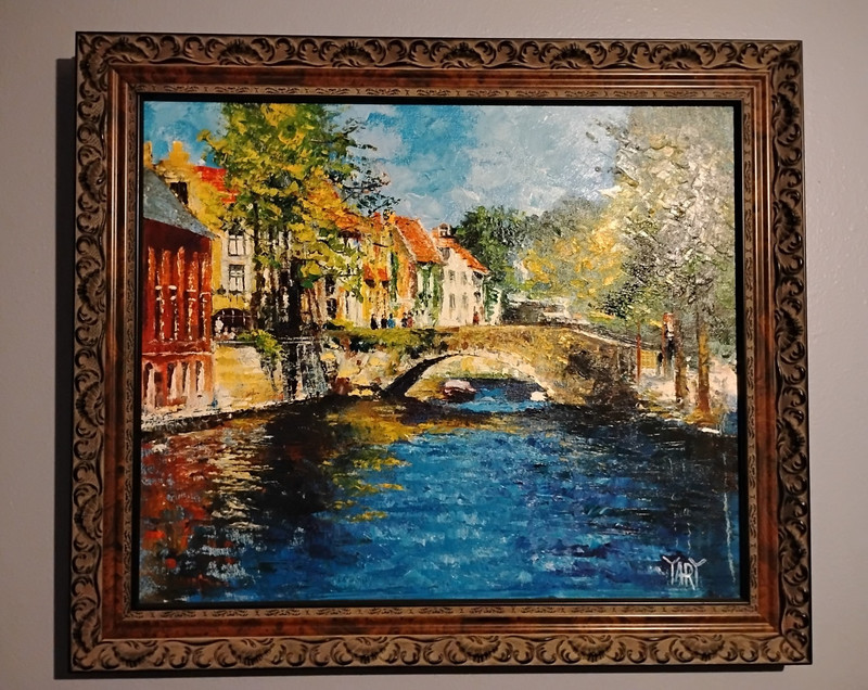 Yary «Day In Amsterdam» Original Framed Signed 20×24 Impressionism