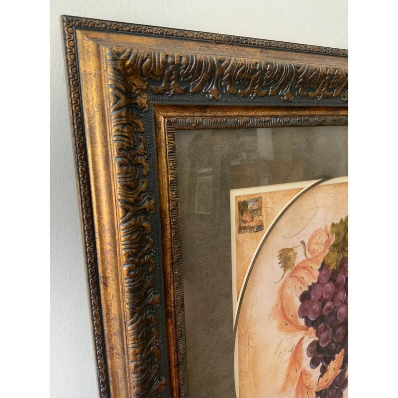 Grapevine Print With John 15:5 Scripture in Ornate Frame gallery