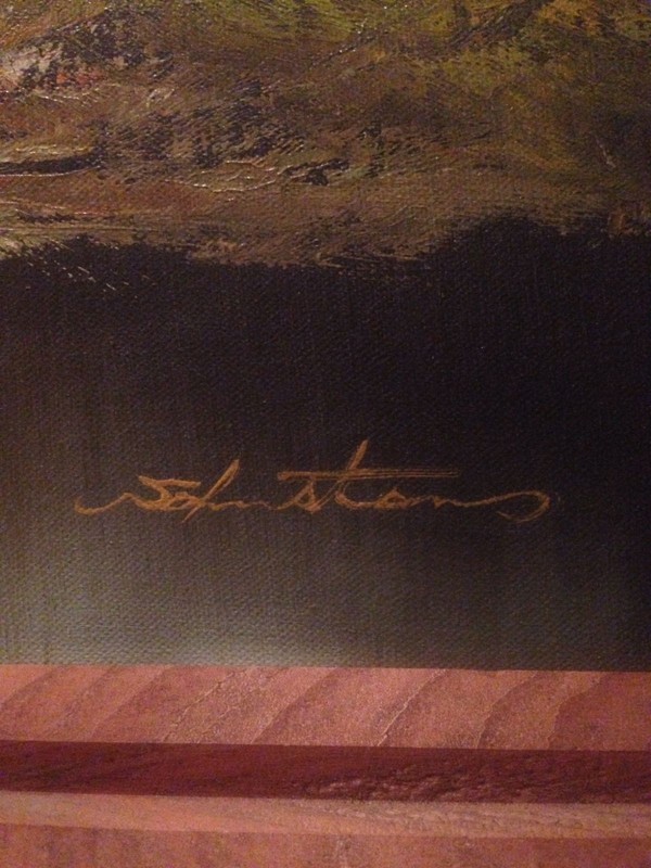 Original Frank Franz Johnston Signed Winterscape 36"x24" Oil on Canvas Painting gallery