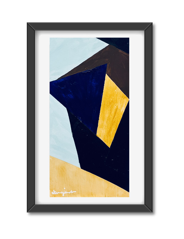 Guajardo Art: Resilience 11×6 Original Paper Signed Abstract Home Interior Art