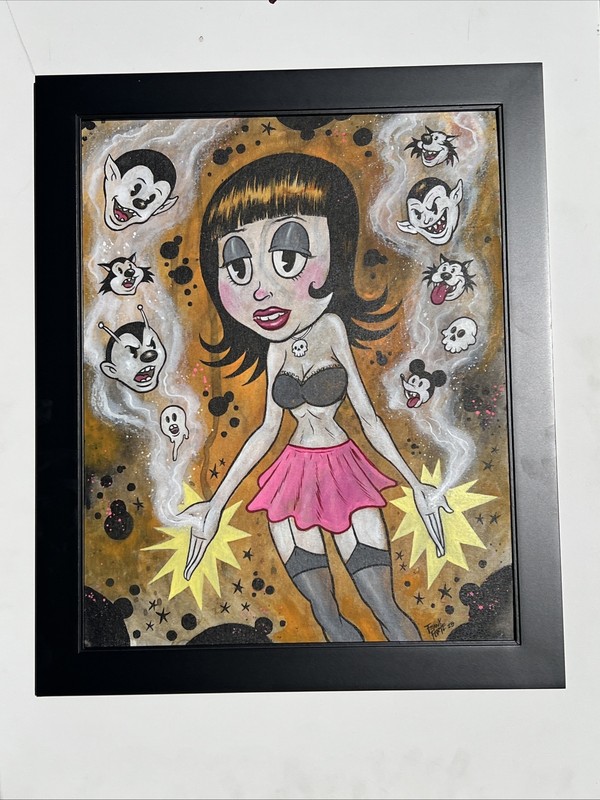 Original Art “Molly’s Mystical..” Painting By Frank Forte 19×23 Acrylic On Wood