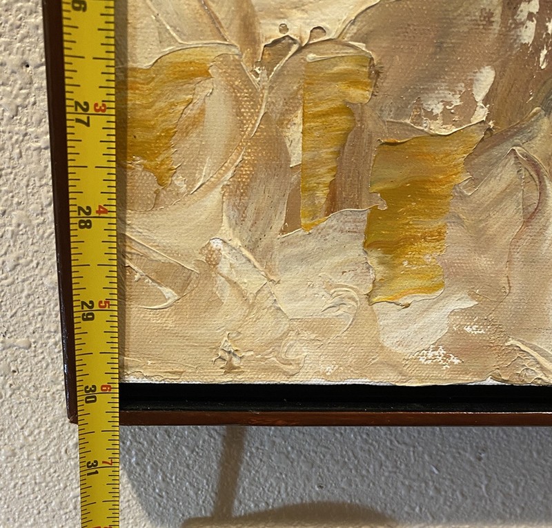 ORIGINAL ANDRE DLUHOS PAINTING "DROPS OFF THE LINE - THE PALIO" 2012 30" x 24" gallery