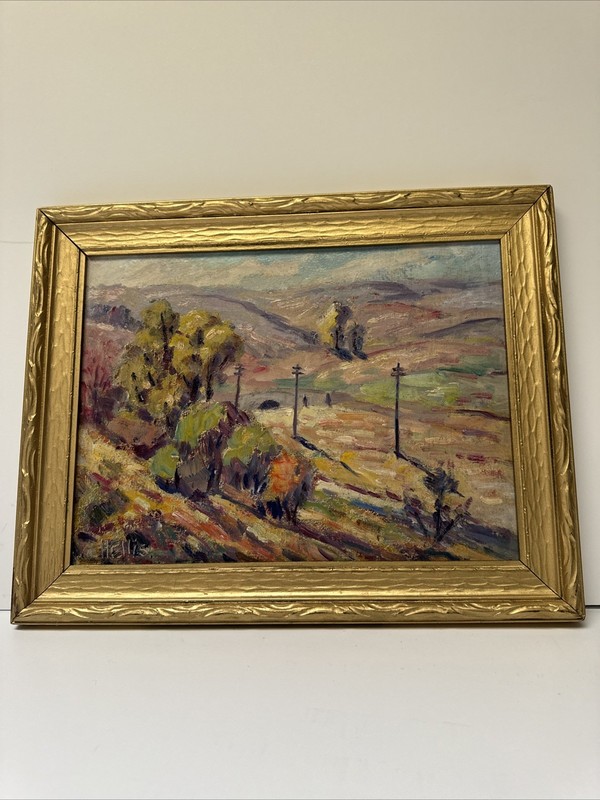 Antique California Painting Impressionism Landscape American Regionalism Ellis