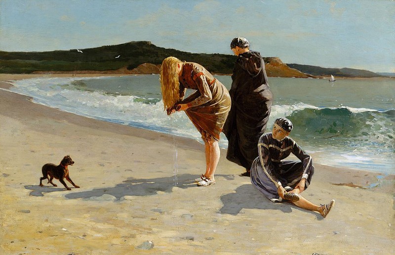 Ｏｉｌ　ｐａｉｎｔｉｎｇ Winslow Homer Eagle Head Manchester Massachusetts High Tide waves