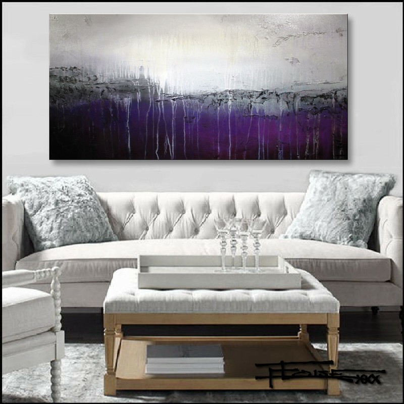 ABSTRACT PAINTING Modern CANVAS WALL ART Large, Framed, Signed, US ELOISExxx gallery
