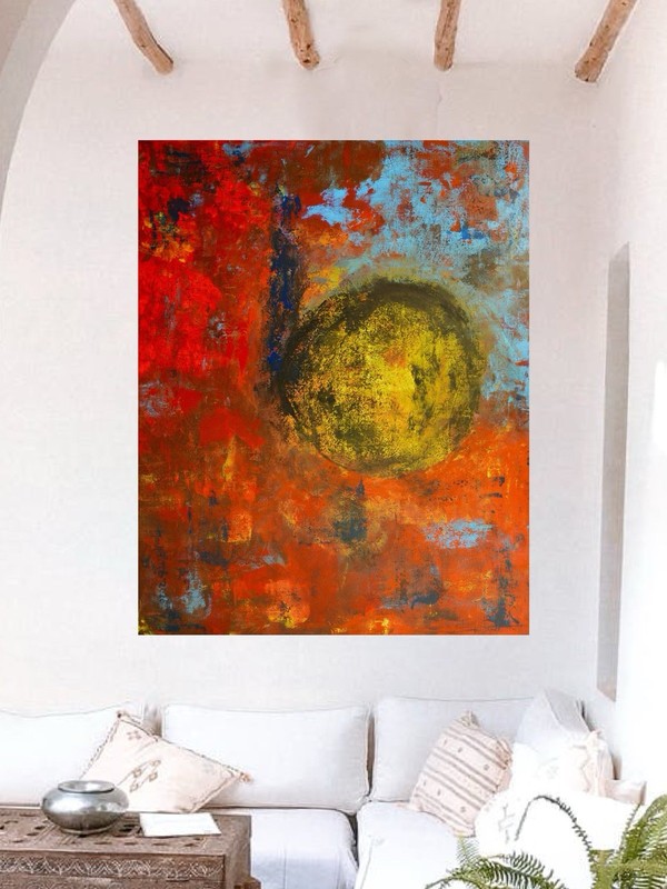 Mark Little Original Giant Canvas Painting 81”X62” (6 Foot 9 inch) Abstract gallery