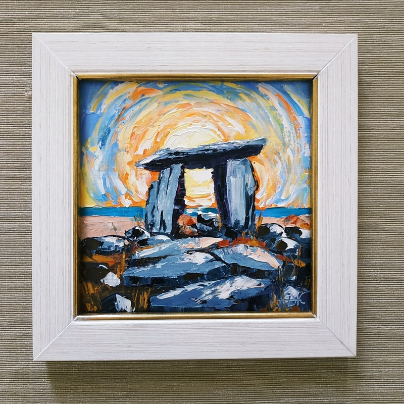 Burren Painting Ireland Travel Art Original Oil Painting Impasto 3D Art 6x6 gallery