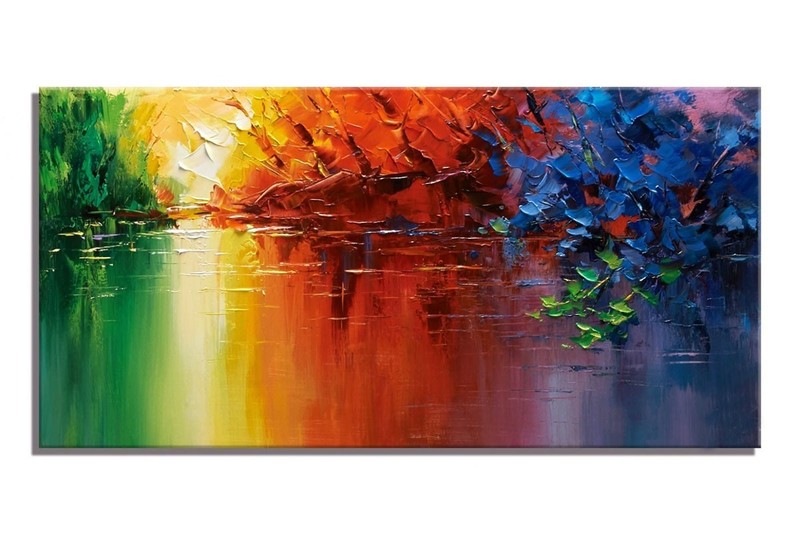 MQ759 Stretched Canvas Frame / Unframed Handmade Abstract Oil Painting Art