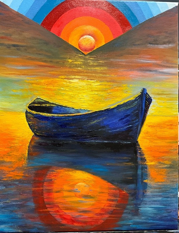 New unique and original work oil painting "Adventure"