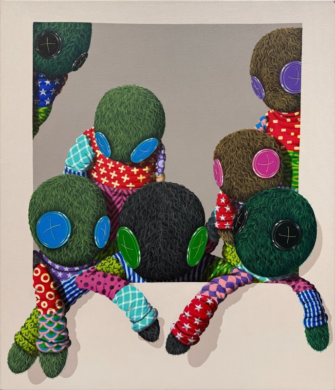 Suanjaya Kencut «In Frame Series – Relax in Home» | Original Painting | 41 x 35″