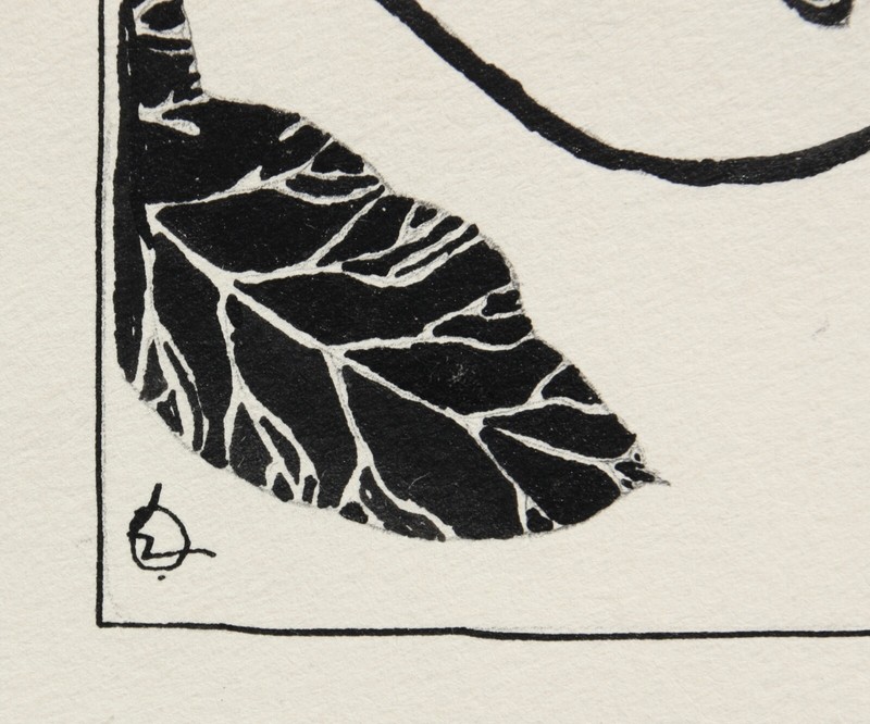 Werner Oberdörffer, monogrammed drawing, Art Nouveau ornament frieze, around 1900 gallery