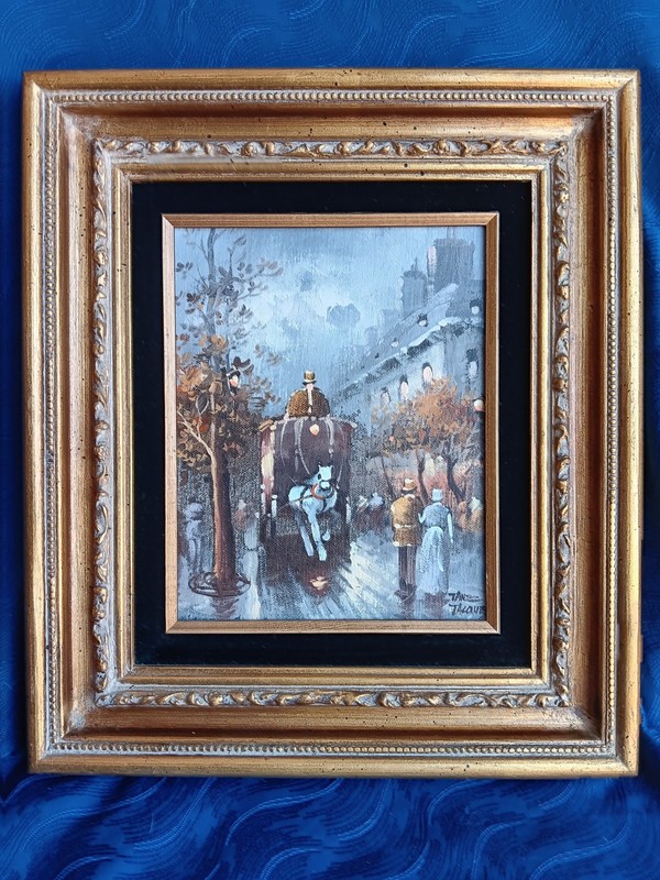 Original Framed Painting Of A Parisan Street Signed By The Artist