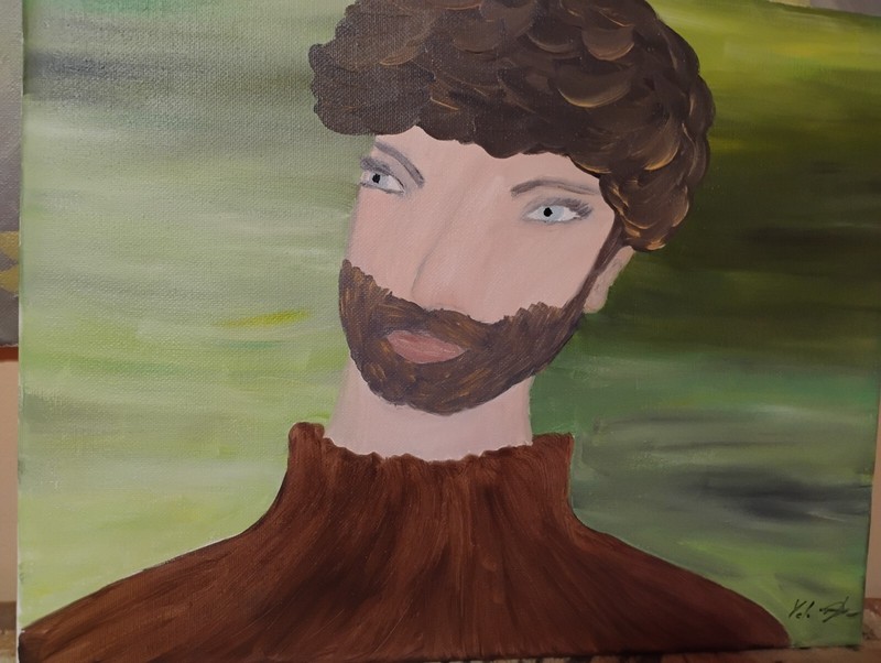 PORTRET. UNNON. ORIGINAL. CANVAS WITH FRAME. OIL. 14X11