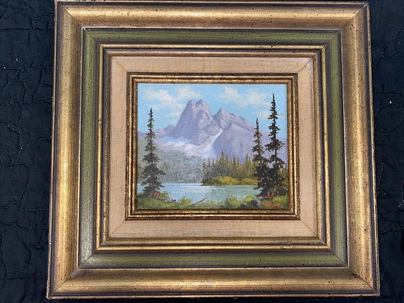Canada British Columbia Original Oil Paint William Harisch German Signed WOWEE