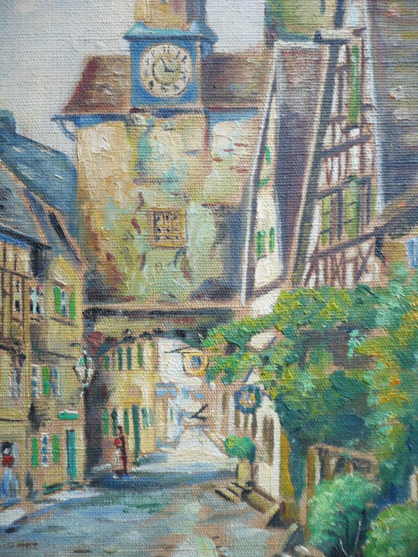 HENDRIK RAAB, LISTED, NETHERLANDS LANDSCAPE STREET SCENE VINTAGE OIL TOWN CITY gallery