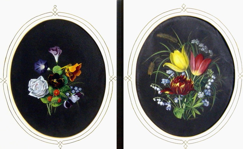 Gustav Adolf Kadersch 1804/flower painter/1845/2nd still life, signed in frame