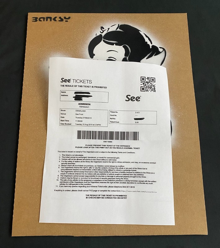 Banksy Original Dismaland Painting 2015 with paperwork gallery