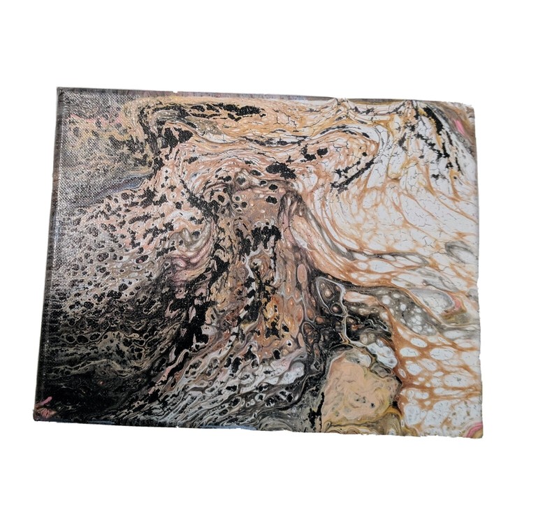 Studio Artists ORIGINAL Painting Fluid Art Pour On Canvas 8x10 Signed Acrylic gallery