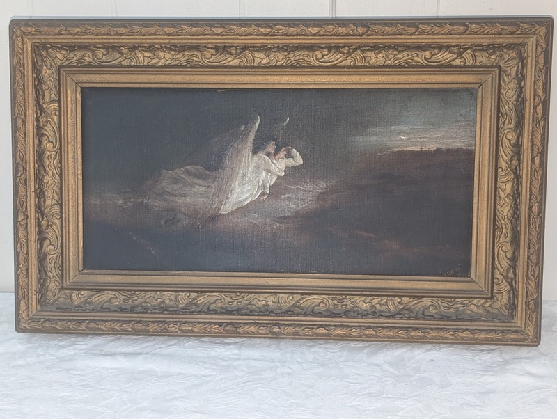 Antique Painting After John Knighton Thompson's First Easter Dawn Angels gallery