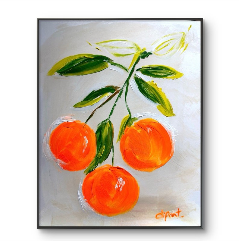 Oranges 11×14 Paper Original Artwork Expressionism Modern Pop Art Abstract