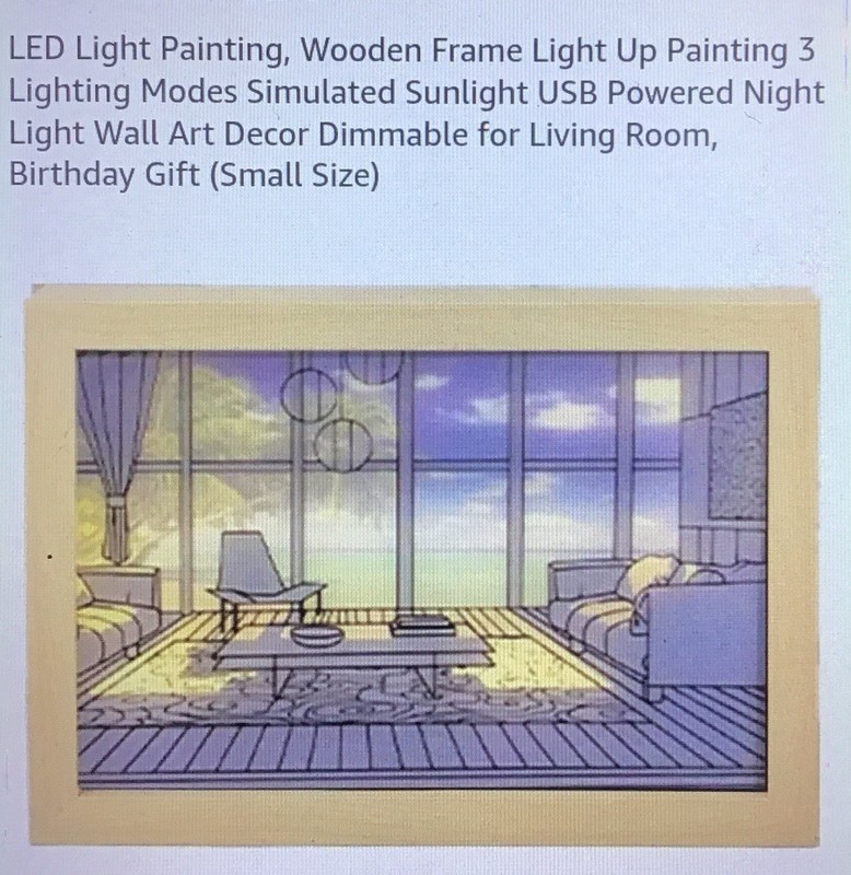 Pomya LED Light Painting With Wooden Frame