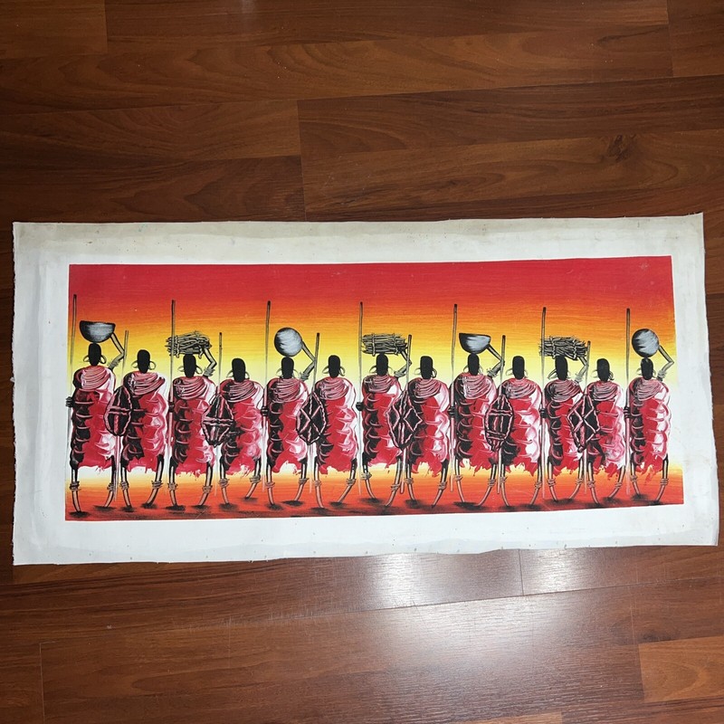 AUTHENTIC Painting Southern Africa (NOT a Print) Original African Art UNFRAMED