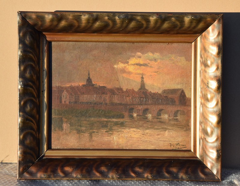 Joseph Frenay 1860-1917 / Painting 1913 Maastricht Saint Servatius Bridge gallery