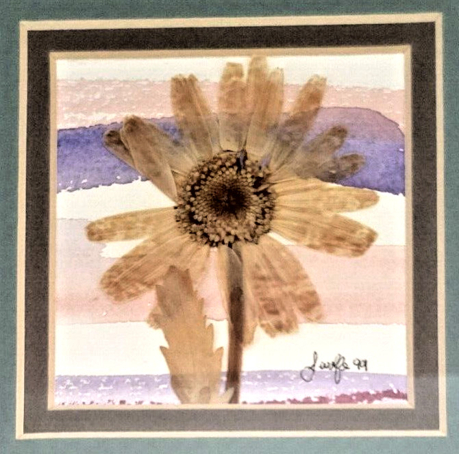 Sally M. Wolfe Signed Wandering Wildflowers Oxeye Daisy Floral Framed Artwork gallery